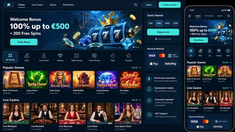 Spin Lander: Esperienza Mobile Fluida e Vasto Catalogo Slot