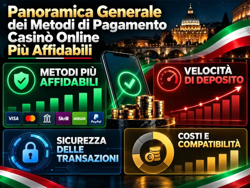 Panoramica Generale dei Metodi di Pagamento Casinò Online Più Affidabili